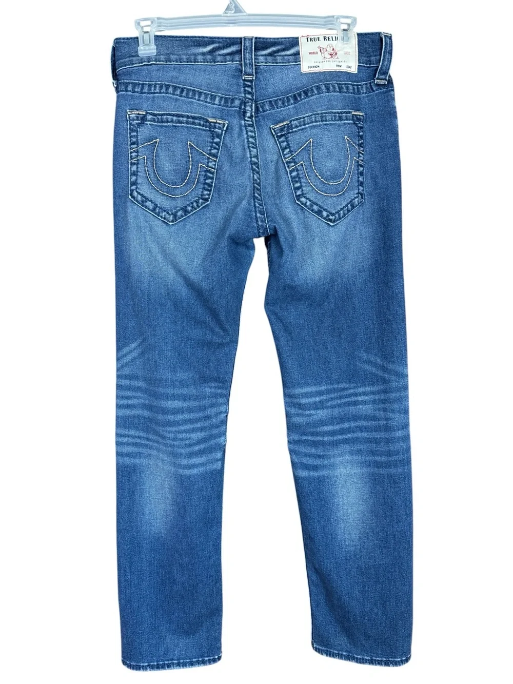 True Religion Devin Loose Straight Jeans Medium Wash Stretch Denim Men's Size 30